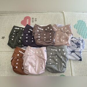 Nora's Nursery Cloth Diapers 7 Pack with 7 Inserts
